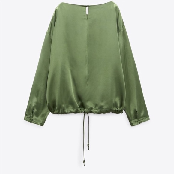 Zara NWT Fluid Satin Effect Top - Picture 5 of 9